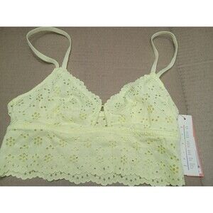 X-Small Women's Eyelet Bralette - Colsie™ Light Yellow